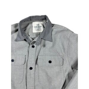 Han Kjobenhavn Mens Grey Long Sleeve Button Up Shirt Two Pocket Danish Design